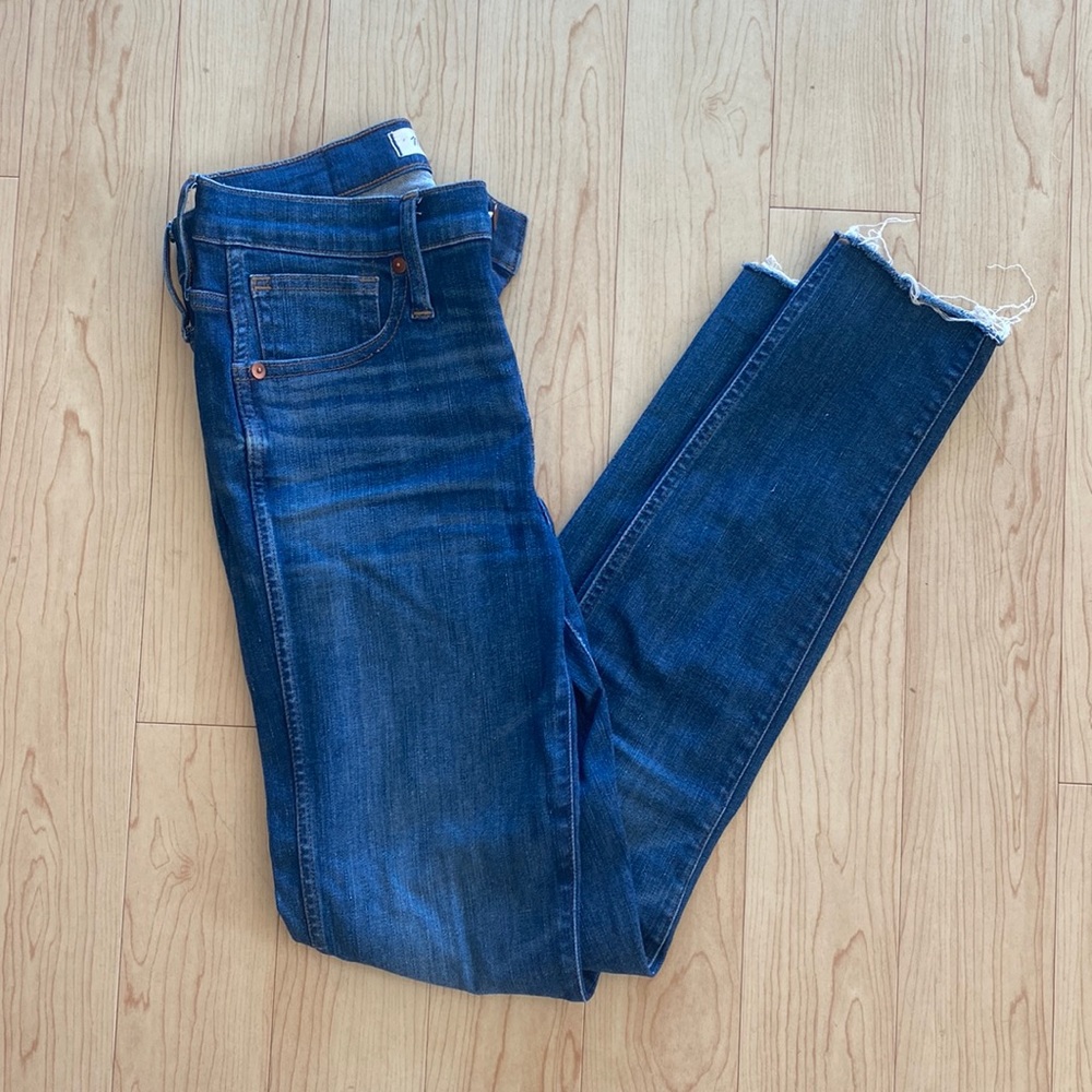 Madewell dark wash skinny jeans